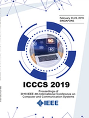 ICCCS 2019 proceedings cover